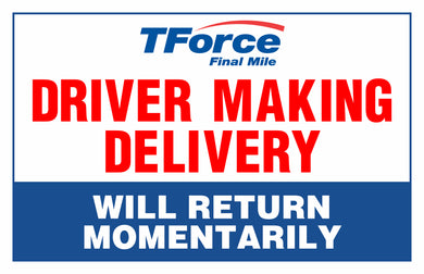 Canada: Driver On Delivery Signs – TForce Final Mile