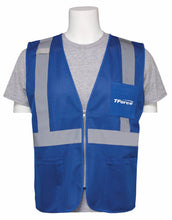 Zippered Safety Vests - BLUE