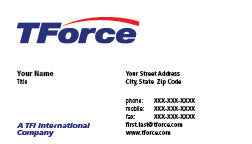 Canada: Business Cards-1-Sided – TForce CORPORATE