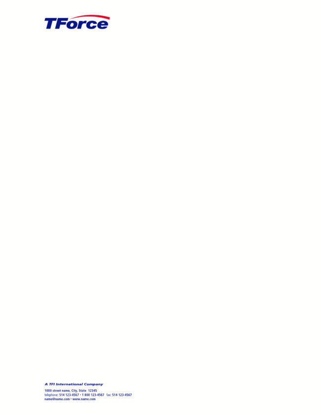 Letterhead – TForce Logistics