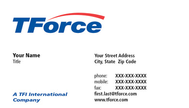 Business Cards-1-Sided – TForce CORPORATE