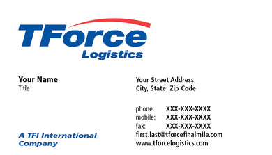 Business Cards-1-Sided – TForce Logistics